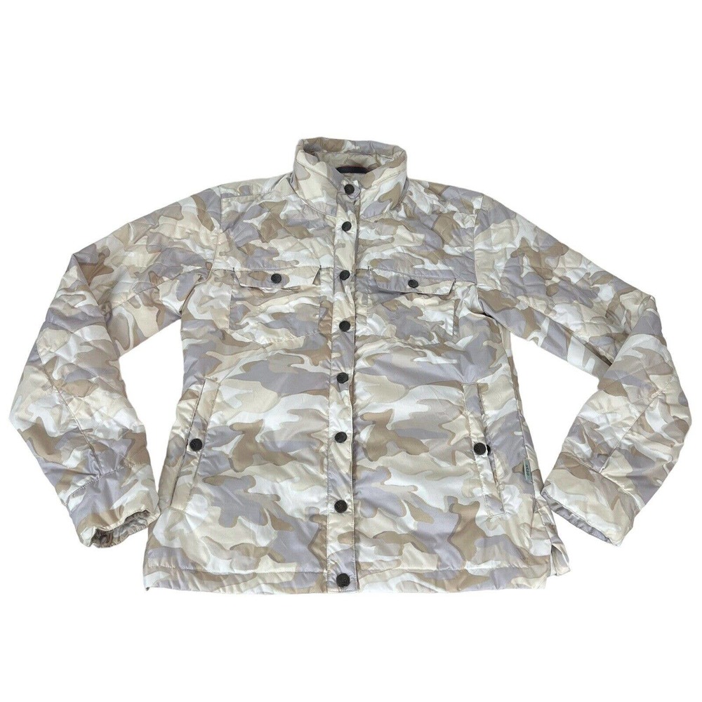 Stio Skycrest Jacket Womens Small Camo Snap Shirt Insulated Pockets Thermore S